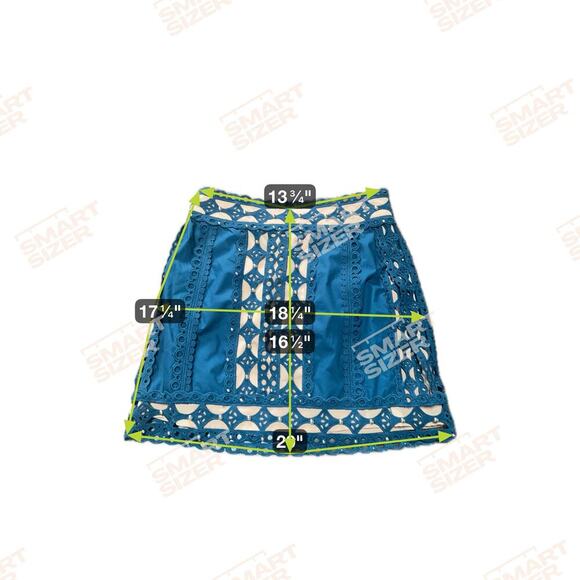 L’atiste By Amy Studded Teal Mini Skirt Set. Cotton . Size-M - Picture 8 of 9